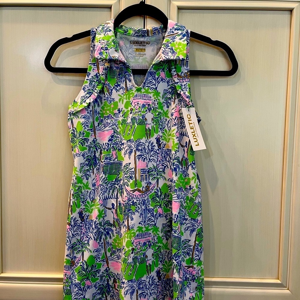 NWT Lilly Pulitzer® Kids Mini Martina Polo Dress, Girls, size Large
